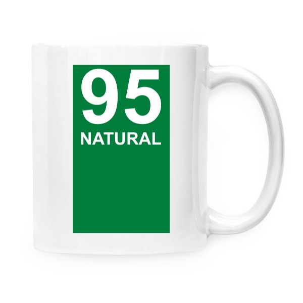 Hrnek malý bílý s potiskem Čerpám Natural 95
