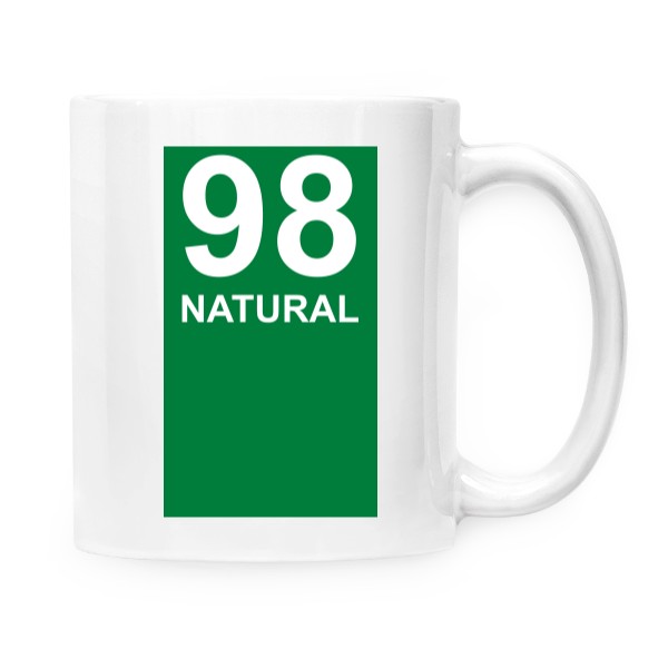 Hrnek malý bílý s potiskem Čerpám Natural 98