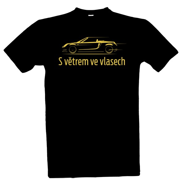 Tričko s potiskem S větrem ve vlasech